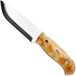 Helle Polaris 200675 Satin 14C28N, Curly Birch, couteau de bushcraft
