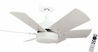 Bastilipo CALA BLANCA DC Eiken, Wit Plafondventilator met verlichting