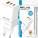 Beline chargeur mural 2X USB-C 1X USB 65W Blanc