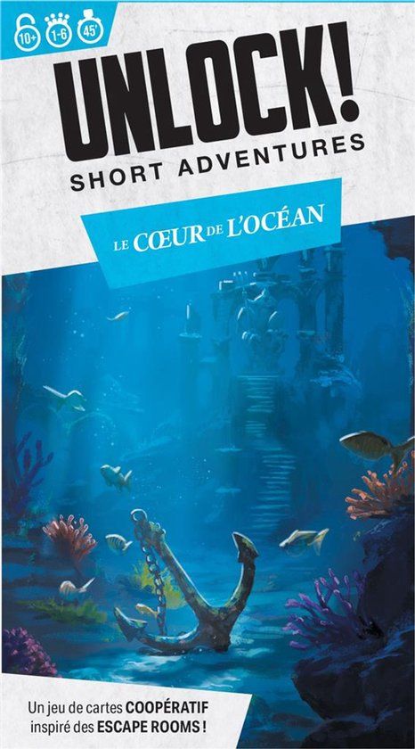 Asmodee Unlock! Short Adventures Le coeur de l'océan Kaartspel