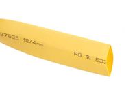 RS PRO Warmtekrimpkous, polyolefine, geel, Ø 12 mm, krimpverhouding 3:1, lengte 4 m, rol van 4 meter