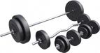 Gorilla Sports Set haltères 100 kg - Plastique - Noir