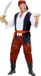 WIDMANN Finidi Caribisch Piratenpak Menno - Heren - S - Polyester - Rood/Wit/Zwart