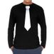 Bellatio Decorations Stropdas Zwart Long Sleeve T-shirt Heren M
