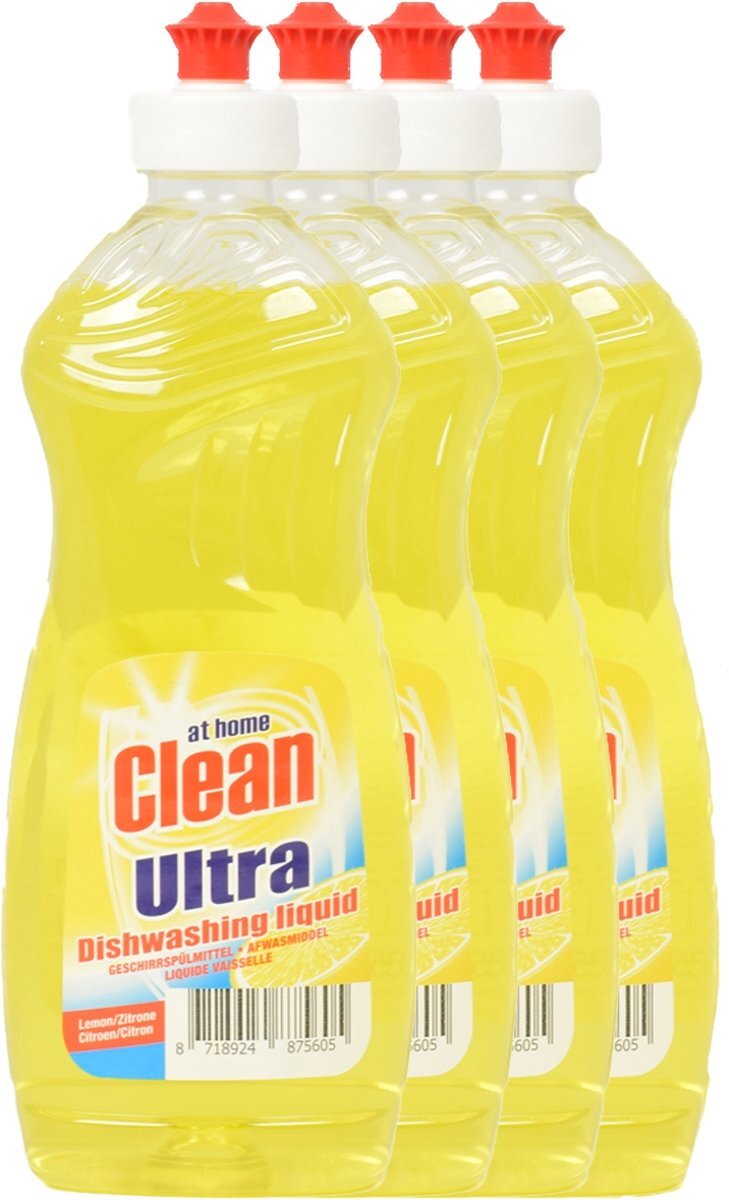 Clean At Home 500ml Afwasmiddel Citroen - Voordeelverpakking