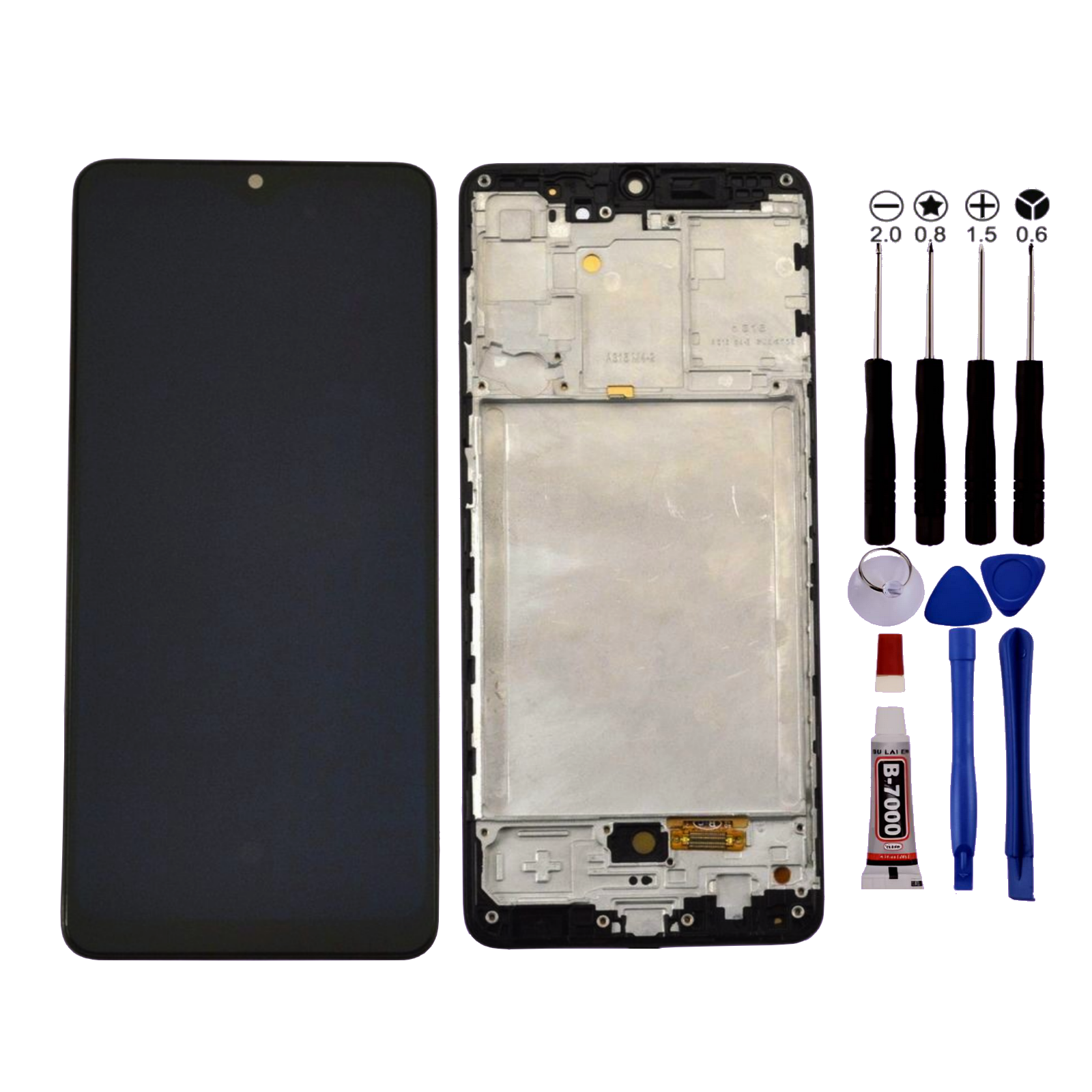 NONE Samsung Scherm voor Samsung A31 SM-A315F OLED + achtergrond + voetafdruk + gereedschap