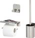 Tiger Colar Toiletaccessoireset - Toiletborstel met houder - Toiletrolhouder met planchet - Handdoekhaak – RVS gepolijst