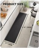 Icecat Tapis de cuisine antidérapant Tapis de cuisine durable résistant à l'humidité Sécurité Protection de sol Facile à nettoyer Design élégant Surface de couchage confortable Accessoire de cuisine Moderne Haute qualité Lavable en machine Utilisation polyvalente Résistant aux taches Cuisine Hygiène de cuisine Surface antidérapante Nourriture renversée Résistant aux graisses Pratique Utilisation durable Tapis de protection Sol de cuisine Design ergonomique PVC noir
