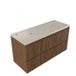 Saniclass Badkamermeubelset - 120x45x63cm - Travertine natuurstenen topblad - 2 kraangaten - 2 lades - mat walnut pure