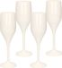 Santex Set van 12x stuks champagneglazen/prosecco flutes wit 150 ml onbreekbaar kunststof