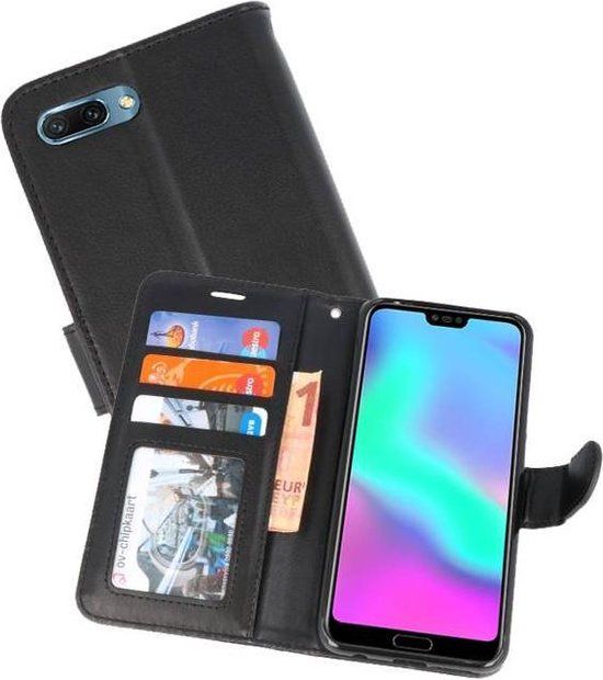 BAOHU Wallet Case for Honor 10 - Black - Book Case - Kunstleer