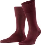 FALKE Tiago herensokken, effen, fil d'Ecosse katoen, rood, maat 47-48