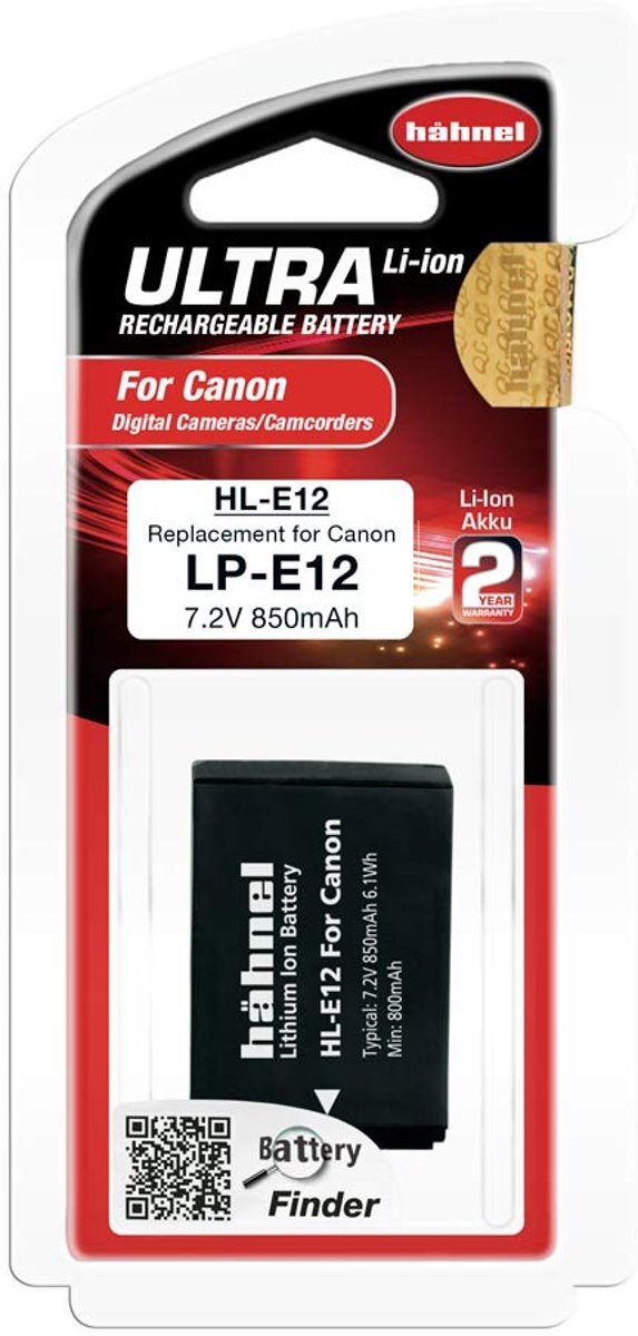 Hähnel HL-E12 Ultra Li-Ion Accu voor Canon