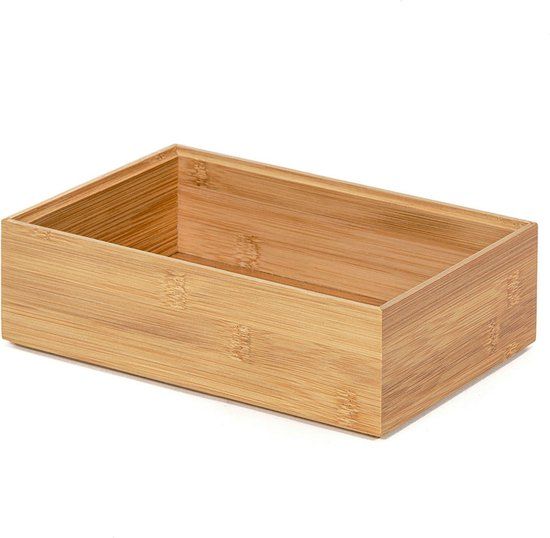 COMPACTOR Bamboe Opbergbox - 22.5 x 15 x 6.5 cm - Stapelbaar