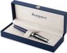 Waterman Hémisphère Vulpen | Zwarte en Blauwe lak met palladium-gecoate afwerkingen | roestvrijstalen medium penpunt | met Geschenkdoos