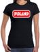 Bellatio Decorations T-shirt voor dames - Polen - zwart - supporter - themafeest S