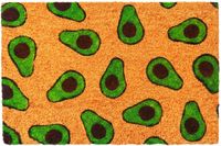 Merkloos Relaxdays Deurmat kokos - avocado - 60x40 cm - antislip