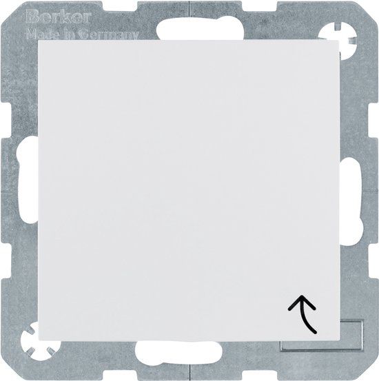 Berker S1 Inbouw wandcontactdoos (wcd) 1-voudig met klapdeksel polar wit
