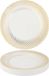 Matana – 20 Assiettes en Plastique avec Bord Doré, 26cm – Blanc – Réutilisable & Solide – Pour Mariages, Anniversaires & Fêtes