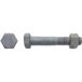 Boulon à tête hexagonale Sb Iso 4014/4032 filetage partiel classe 8,8 - 20 x 90 mm galvanisé