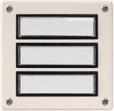 Grothe Etageplaat Classic ETA 633 WS, 3 knoppen, opbouw, wit, 55633