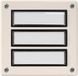 Grothe Etageplaat Classic ETA 633 WS, 3 knoppen, opbouw, wit, 55633