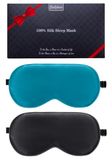 BeeVines Zijden Slaapmasker voor Zijslapers, 2-Pack 100% Puur Natuurlijk Moerbeizijden Oogmasker voor Mannen & Vrouwen, 100% Lichtblokkerend Slaapmasker met Verstelbare Elastische Band voor Reizen