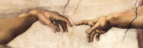 empireposter Michelangelo Creation Hands, afmetingen (cm), ca. 91,5 x 30,5 - Slim-Poster, NIEUW -
