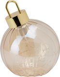 Merkloos Kerstbal met LED-lampjes Ø 15cm, amber