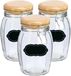 Zeller Weck Weckpot/inmaakpot - 6x - 1.2L - glas - met beugelsluiting - incl. etiketten