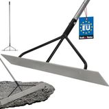 KOTARBAU® Betonverteiler, Betonafstrijker, Staal, 62,5 x 9 cm, Zilver Zwart, met Aluminium Steel 161,5 cm