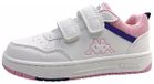 Kappa Chaussures enfant fille Chaussures basses scratch Baskets blanc Loisir