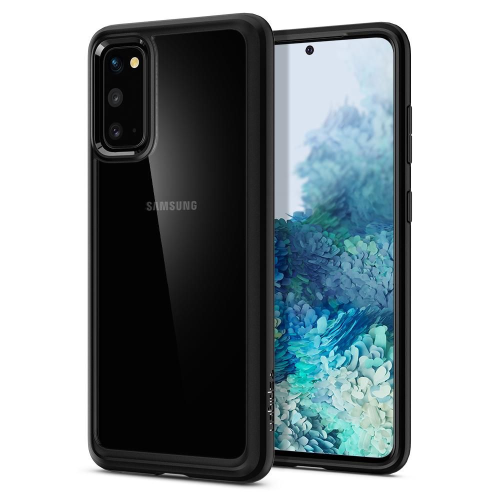 Spigen Ultra Hybrid - Mobiele telefoon behuizing - Zwart, Transparant - Samsung Galaxy S20