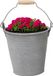 Mega Collections Emmer/plantenpot/bloempot Eddy - zink - zilver - D18 X H18 cm