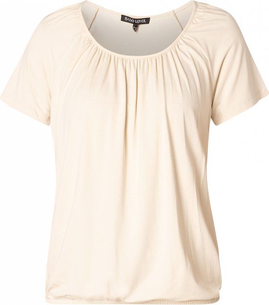 BASE LEVEL Yona Jersey Shirt - Light Beige - Size 40