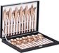 Velaze Service de couverts, 24 pièces, Acier inoxydable, Or rose