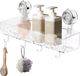 Allecto Plus - Douche caddy transparente en plastique sans perçage