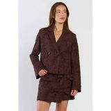 Spooq the label cropped blazer - donkerbruin