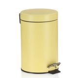 kela MONACO, cosmetica-emmer, geel, 3 l, rond, plastic, inclusief pedaal