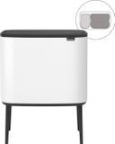 Brabantia 34L Rectangular Plastic Waste Bin - White