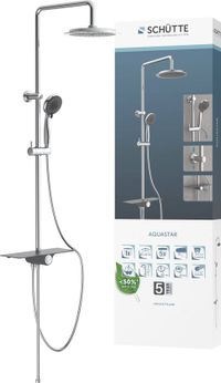 SCHÜTTE Aquastar Système de douche - Douche de pluie - Chrome & Anthracite