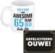 Bellatio Decorations Koffiemok 65 Jaar Man Lichtblauw Keramiek 300ml