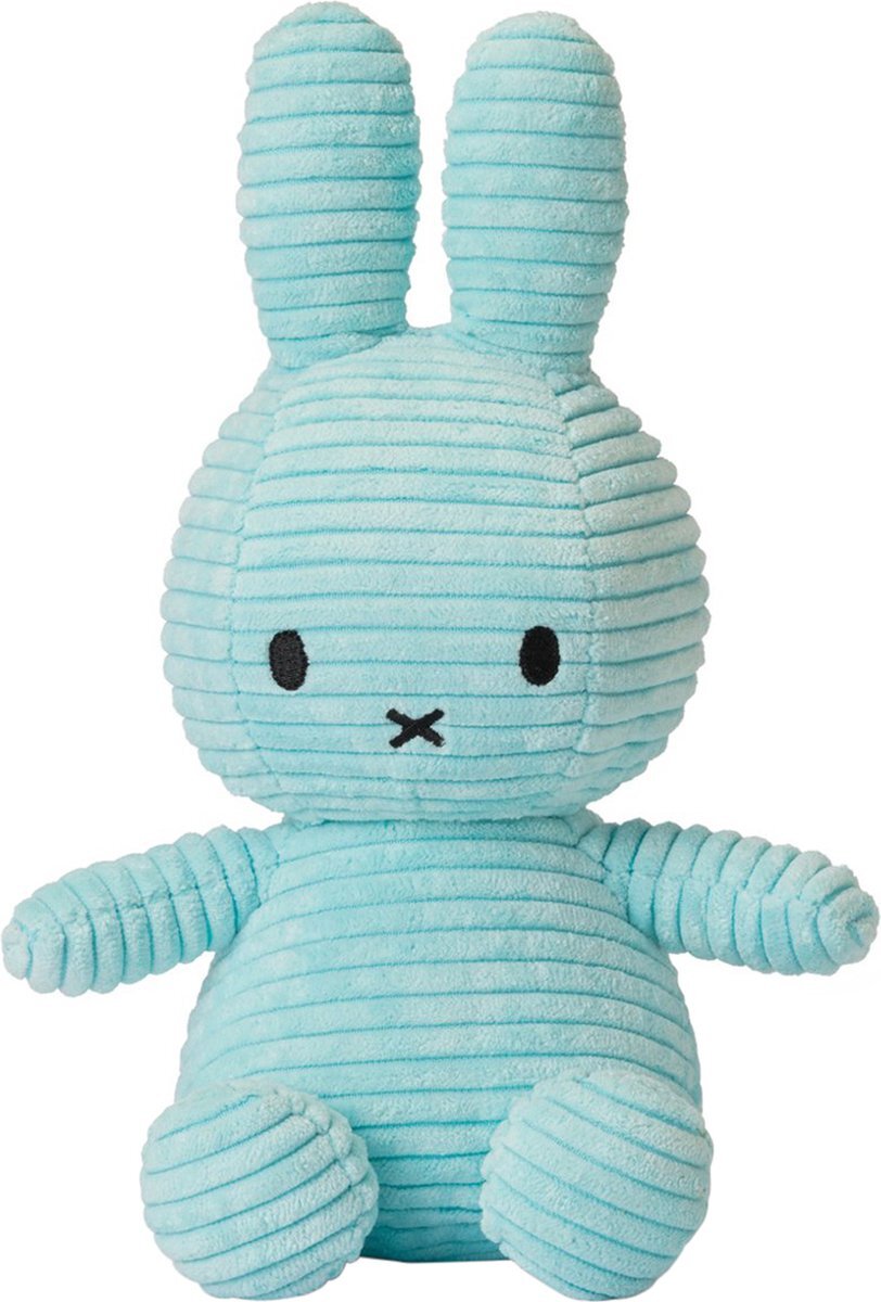 Nijntje by Bon Ton Toys Nijntje Corduroy knuffel turquoise - 23 cm