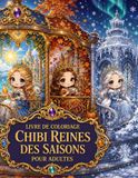 Livre de Coloriage Chibi Reines des Saisons pour Adultes