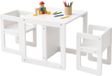 Merkloos Relaxdays Kindertafel met 2 stoeltjes - wit
