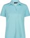 CMP Damespolo Blauw/Acqua XS Polyester Korte Mouw Polokraag Casual Sportmode Lente/Zomer 2023