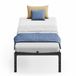 VASAGLE Metalen bedframe – Eenpersoonsbed – 90 x 200 cm – Met opbergruimte – Modern design – Inktzwart
