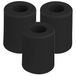 Benson Deurbuffers / deurstoppers rubbers - 3x - zwart - 50 x 35 mm - met schroefbevestiging