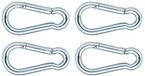 Dulimex B.V. Karabiners - 4x - verzinkt staal - 8 cm - zilver