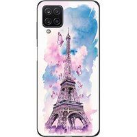 Samsung Coque Pour Samsung galaxy A12 Tour Eiffel Papillon coloré